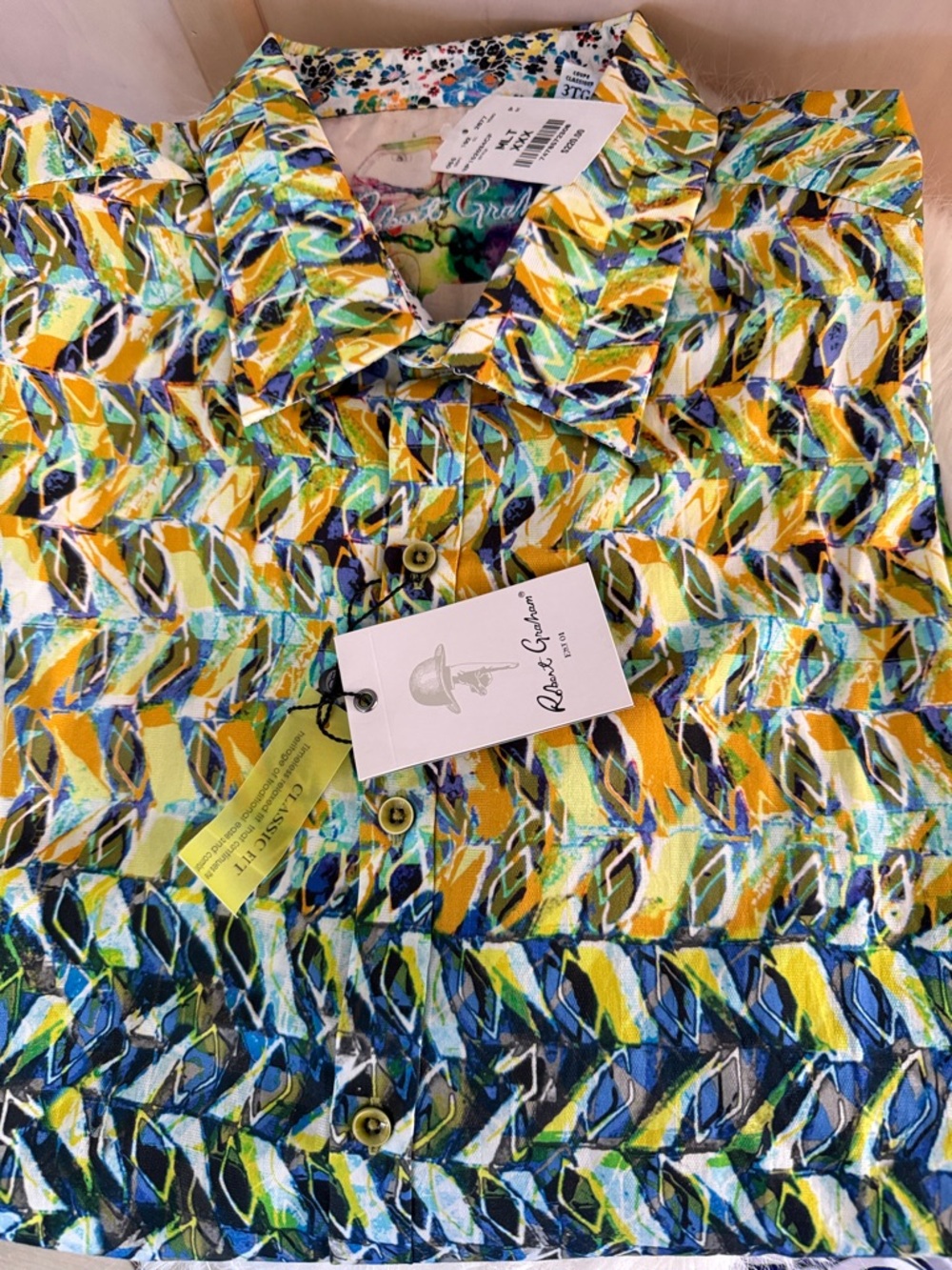 Robert Graham Kalawoo NWT 3XL Men’s Short Sleeve Casual Shirt